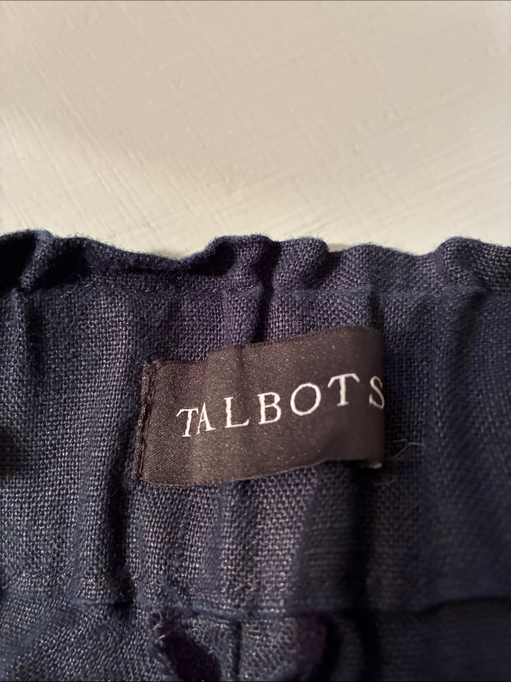 ๐ Talbots Linen Nantucket Paper Bag Navy Shorts Small - Picture 7 of 7